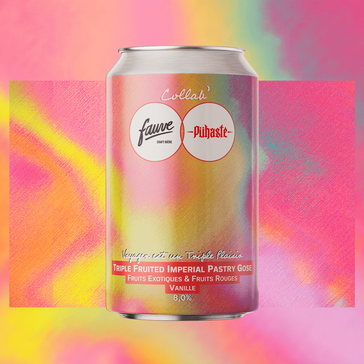 Voyager est un Triple Plaisir - Triple Fruited Imperial Pastry Gose –  Fruits Exotiques & Fruits Rouges – Collab' Pühaste x Fauve - 33cL