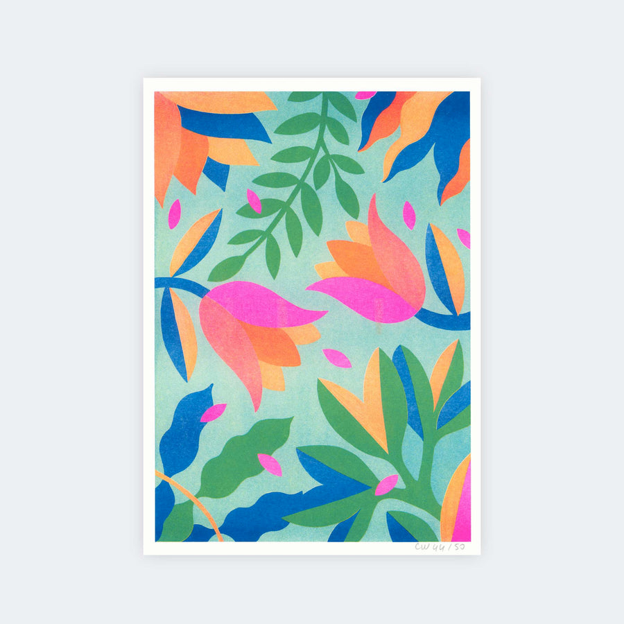 Tulips - Risographie - Chloé Weinfeld