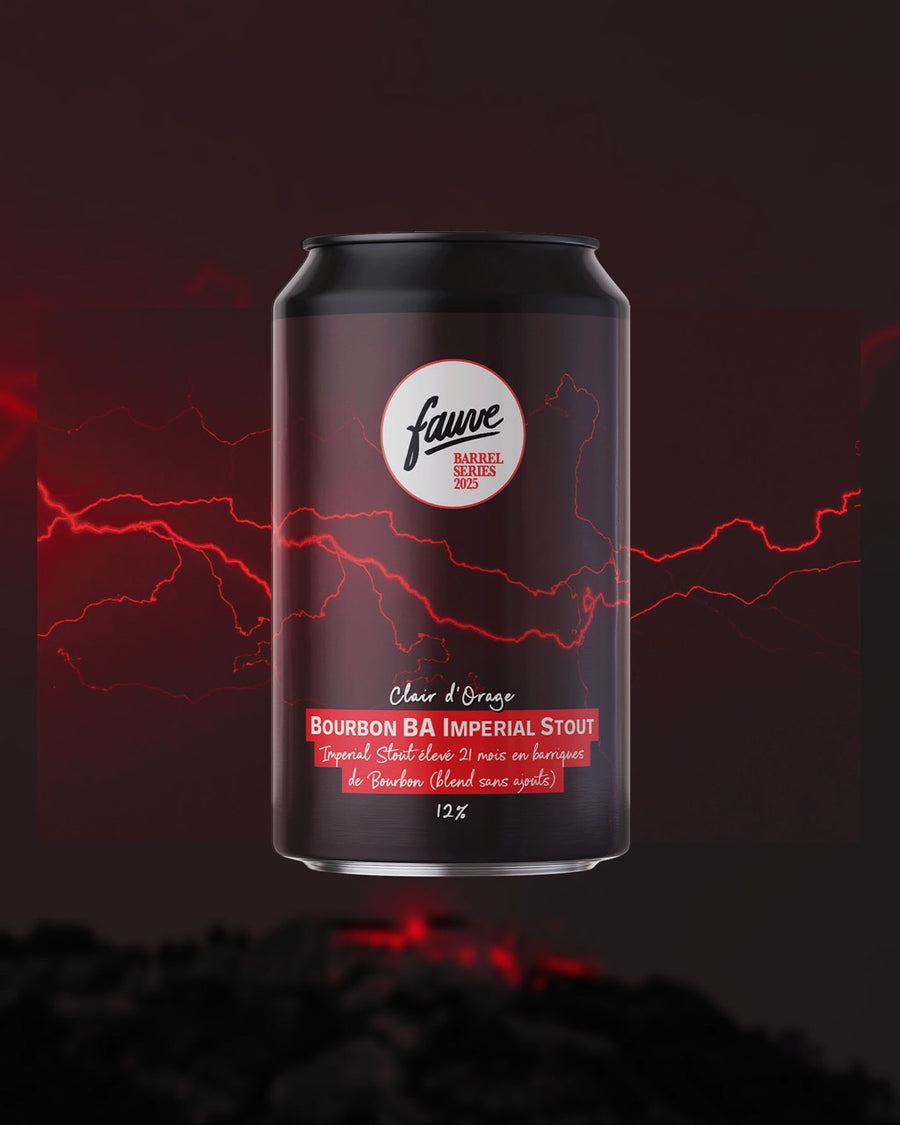Clair d'Orage - Imperial Stout élevé 21 mois en barriques de Bourbon (blend sans ajouts) - 33cL