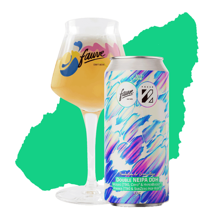 Pendaison de Crémaillère - Double NEIPA DDH - Mosaic (T90, Cryo® & Hyperboost™), Riwaka (T90 & SubZero Hop Kief®) - Collab Prizm - 44cL