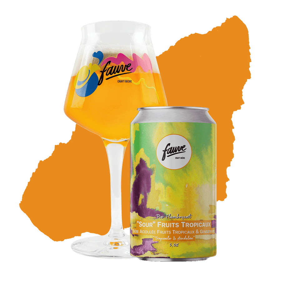 Pic Flamboyant - Sour 'Bière Acidulée' Fruits Tropicaux, Gingembre et Citron Vert - 33cL