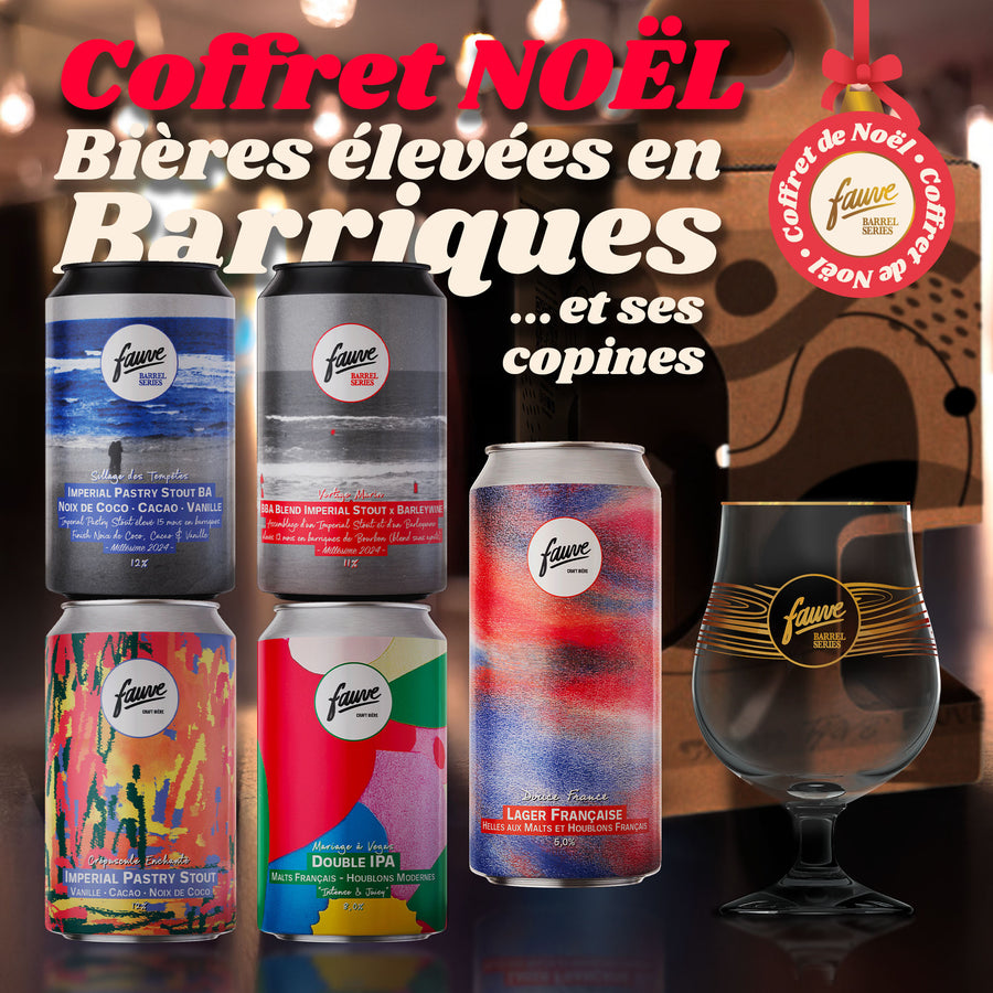 Coffret NOËL - Bières élevées en barriques et ses copines - 5 refs + 1 verre Luettich (25cL)